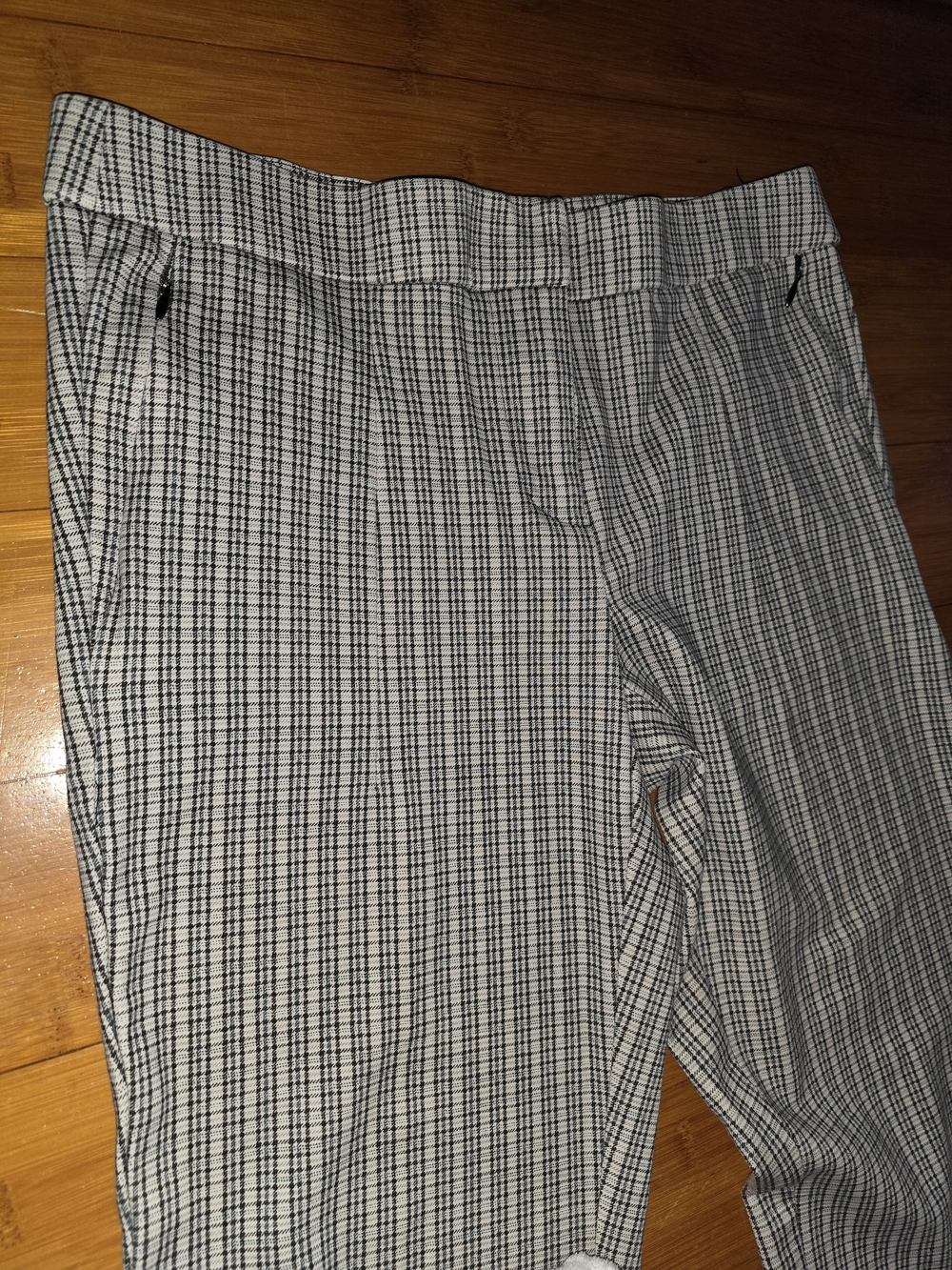 Amanda & Chelsea Black and White Check Chinos